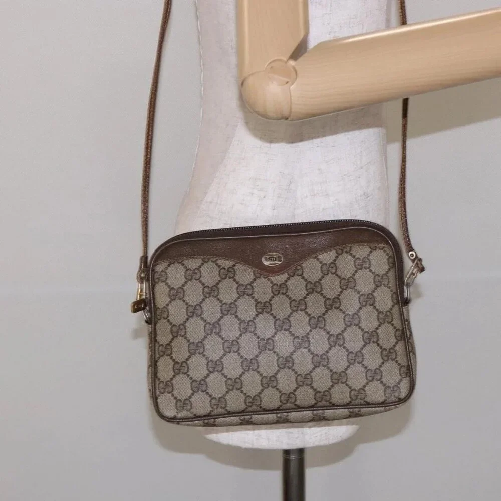 GUCCI GG Supreme Shoulder Bag PVC Beige Gold 114291 Auth 137544 - Picture 15 of 16